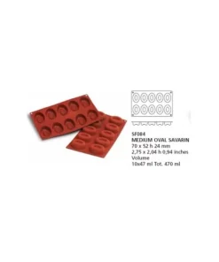 Alternative view of Cerf Dellier Moule Silicone 10 Savarins Ovales