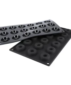Cerf Dellier Moule Silicone 18 Mini-Savarins 4 Cm